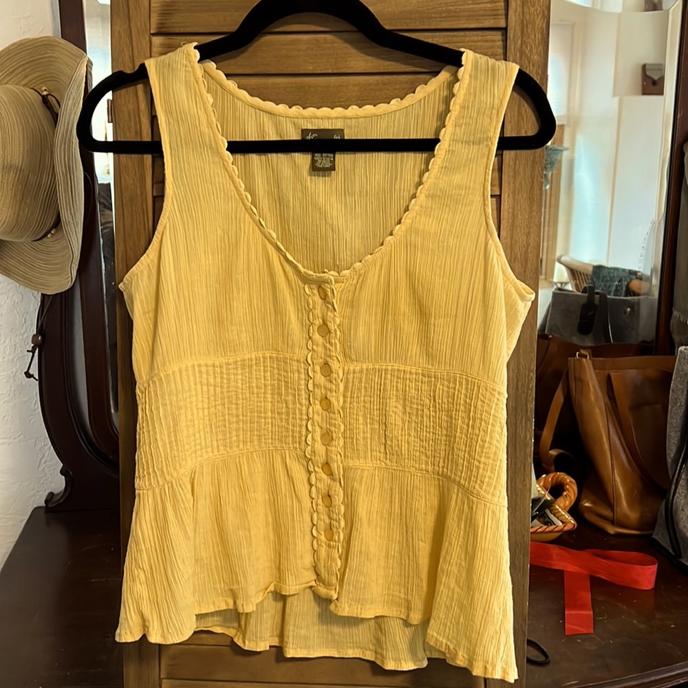 Anthropologie boho button front top